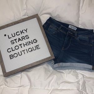 Juniors Almost Famous Stretch Jean Shorts